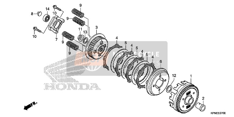 22401KPNA31, Veer, Diafragma, Honda, 0